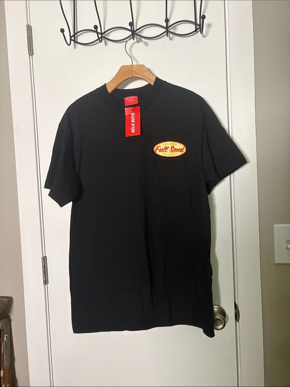 Full Send Black Short-Sleeve Logo Tee